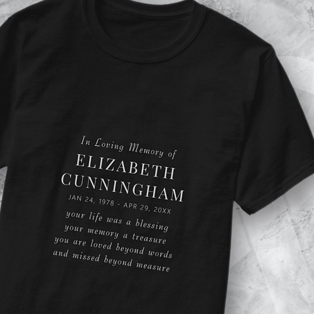 Camiseta En la memoria amorosa cita moderna y simple (Subido por el creador)