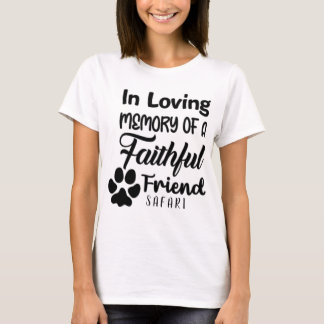 Camiseta En la memoria amorosa, el perro personalizado Memo