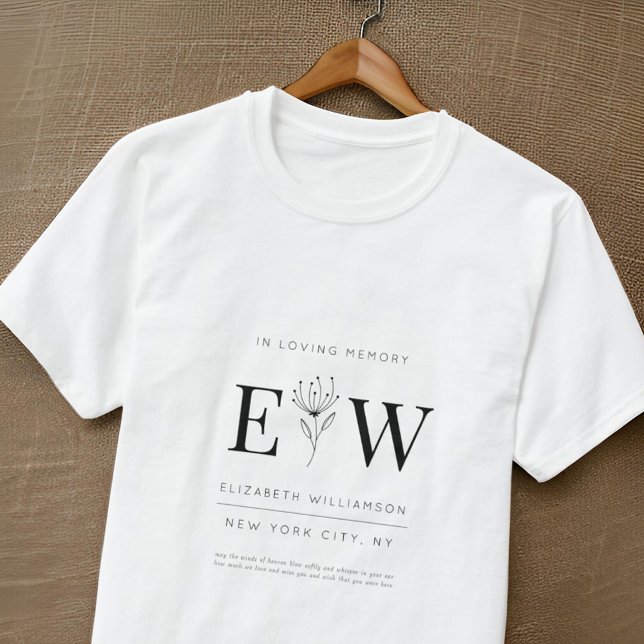 Camiseta En la memoria amorosa Foliage de citas modernas (Subido por el creador)