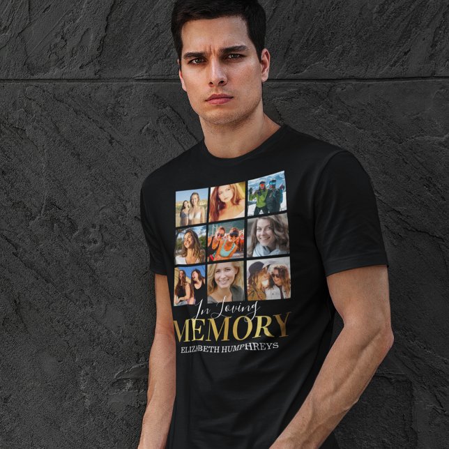 Camiseta En la memoria amorosa Foto-camiseta funeraria (Subido por el creador)