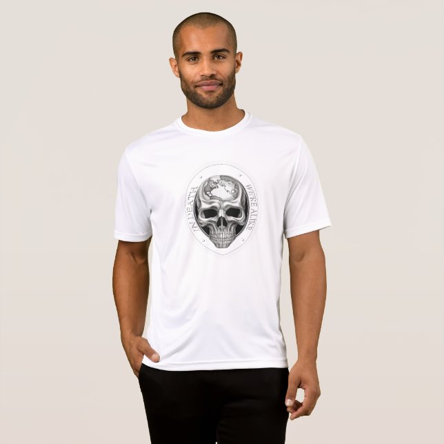 Camiseta En la muerte, estamos igual (Anverso completo)