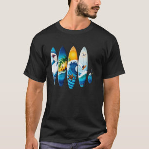 Camiseta En la parte trasera Tablas de surf tropicales, est