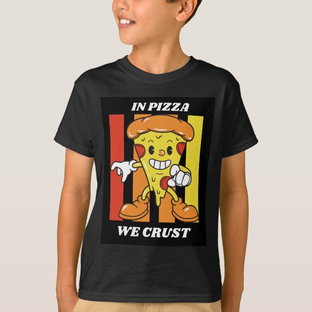 Camiseta En la pizza, corteza (Anverso)