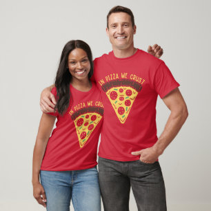 Camiseta En la pizza, el color de la corteza