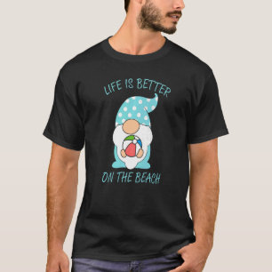 Camiseta En La Playa Gnome Sand Surf Summer Vacation