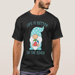 Camiseta En La Playa Gnome Sand Surf Summer Vacation
