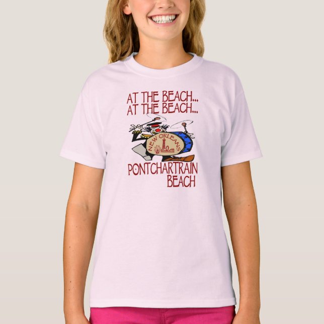 Camiseta En La Playa. Playa de Pontchartrain (Anverso)