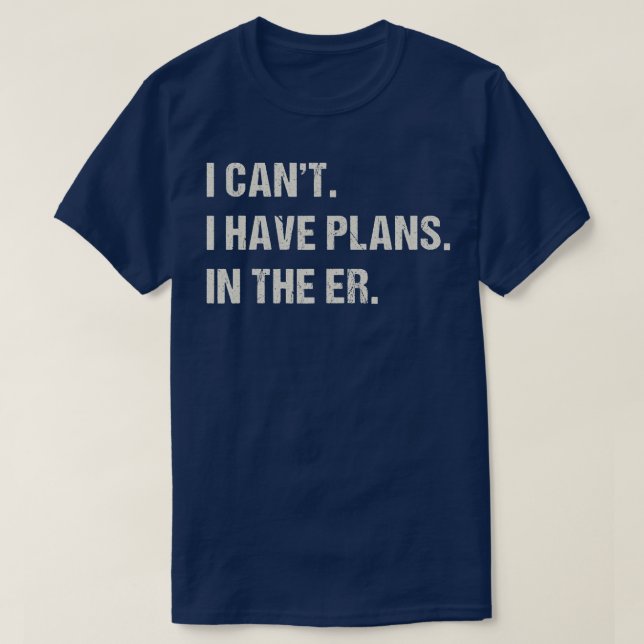 Camiseta En la sala de emergencias de enfermería de ER Er M (Diseño del anverso)
