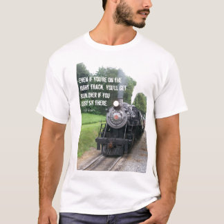 Camiseta En la vía derecha - Chiste de trenes