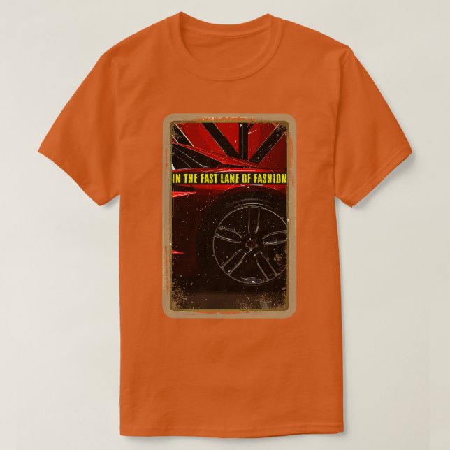 Camiseta En la vía rápida de la moda (Diseño del anverso)