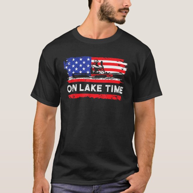 Camiseta En Lake Time Retro En Kayak En Canoa Kayak (Anverso)