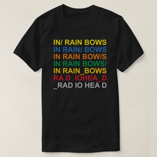 Camiseta En las arcadas - Letra de RADIOHEAD 'camiseta esen (Diseño del anverso)