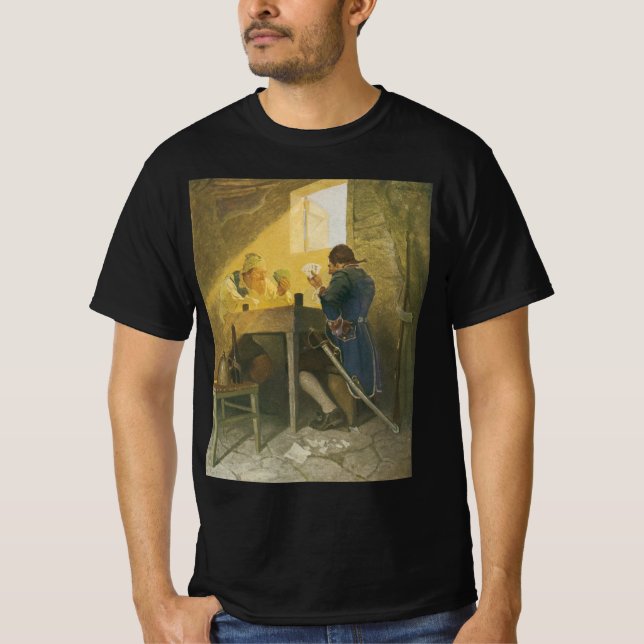 Camiseta En las Cartas en la Jaula de Cluny de NC Wyeth (Anverso)