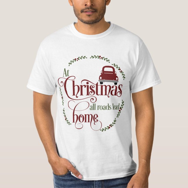 Camiseta En los Navidades todos los caminos llevan a casa (Anverso)
