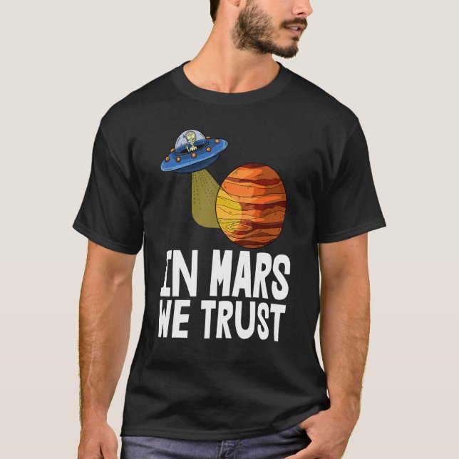 Camiseta En Marte We Trus Youth Travel Space Tees Mars Plan (Anverso)