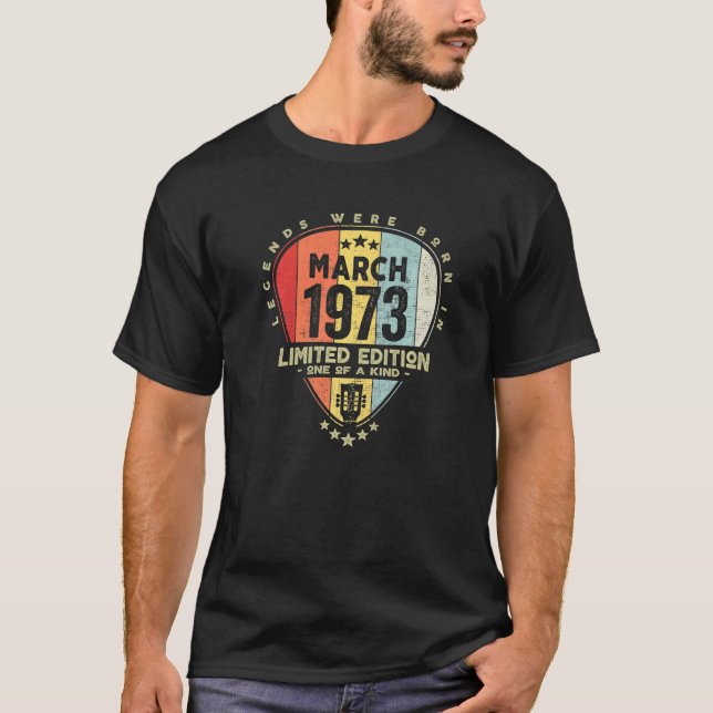 Camiseta En Marzo De 1973 Nacieron Leyendas De púa de guita (Anverso)