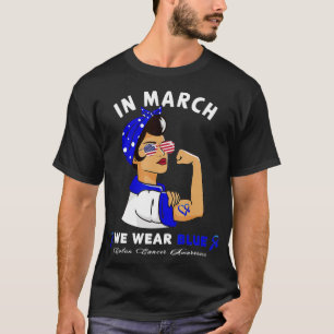 Camiseta En marzo llevamos puesto azul Mujeres Colón Concie