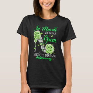 Camiseta En marzo llevamos verde enfermedad renal de maripo