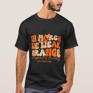 Camiseta en marzo usa naranja discapacidad del desarrollo