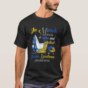 Camiseta En Marzo, Usa Tos Altos Azules Amarillos Que Caen