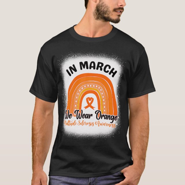 Camiseta En Marzo Usamos El Apoyo Naranja A La Esclerosis M (Anverso)