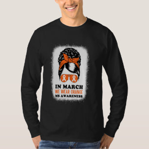 Camiseta En Marzo Usamos Esclerosis Múltiple Naranja Afro B