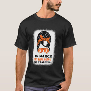 Camiseta En Marzo Usamos Esclerosis Múltiple Naranja Afro B
