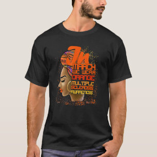 Camiseta En Marzo Usamos Esclerosis Múltiple Naranja Afro B