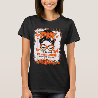 Camiseta En marzo usamos naranja Conciencia del cáncer de r
