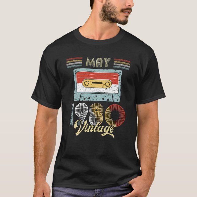Camiseta En mayo de 1980 cinta de casete del cumpleaños del (Anverso)