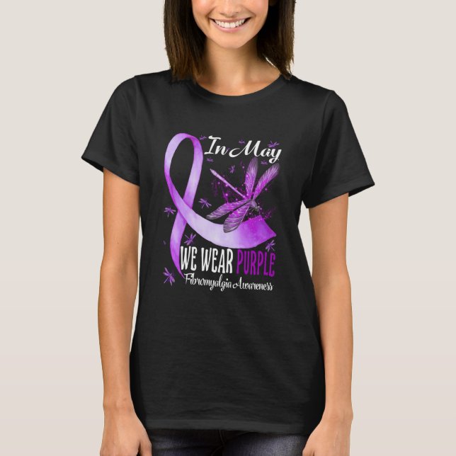 Camiseta En Mayo Usamos Conciencia De La Fibromialgia Morad (Anverso)