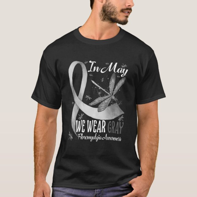 Camiseta En Mayo Usamos Conciencia Sobre El Cáncer Gris (Anverso)