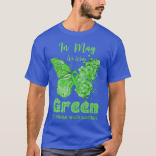 Camiseta En Mayo Usamos Conciencia Verde Sobre La Salud Men