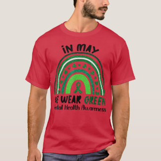Camiseta En Mayo Usamos Conciencia Verde Sobre Salud Mental