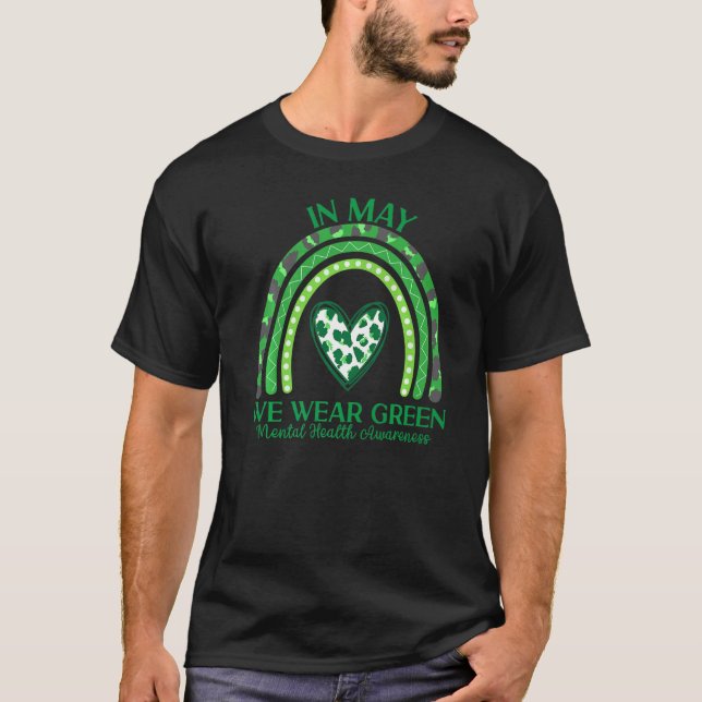 Camiseta En Mayo Usamos Conciencia Verde Sobre Salud Mental (Anverso)