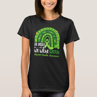 Camiseta En Mayo Usamos Conciencia Verde Sobre Salud Mental