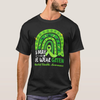 Camiseta En Mayo Usamos Conciencia Verde Sobre Salud Mental