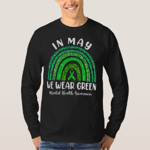 Camiseta En Mayo Usamos Conciencia Verde Sobre Salud Mental