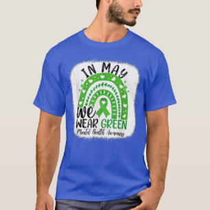 Camiseta En Mayo Usamos Conciencia Verde Sobre Salud Mental