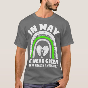 Camiseta En Mayo Usamos Conciencia Verde Sobre Salud Mental