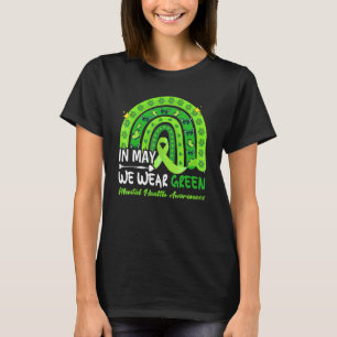 Camiseta En Mayo Usamos Conciencia Verde Sobre Salud Mental