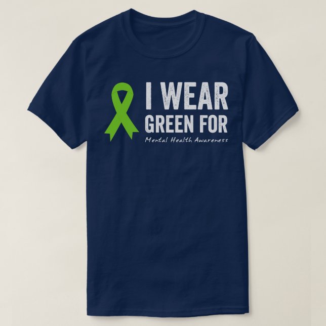 Camiseta En Mayo Usamos Concienciación Verde Sobre Salud Me (Diseño del anverso)