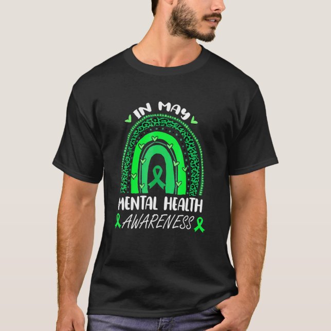 Camiseta En Mayo Usamos El Verde Para Concienciar Sobre La  (Anverso)