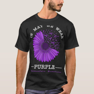 Camiseta En Mayo Usamos La Flora De Concienciación De La Fi