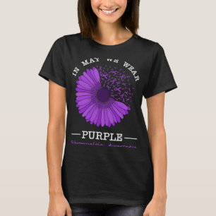Camiseta En Mayo Usamos La Flora De Concienciación De La Fi