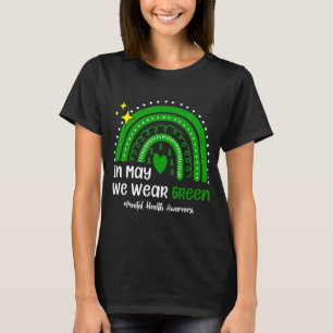 Camiseta En Mayo Usamos Salud Mental De La Cinta Arcoiris V