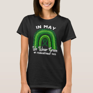 Camiseta En Mayo Usamos Salud Mental De La Cinta Arcoiris V