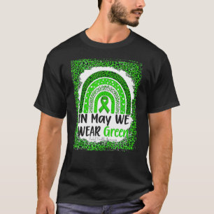 Camiseta En Mayo Usamos Salud Mental Rainbow Green Ribbon