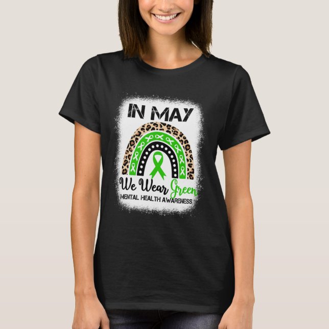 Camiseta En Mayo Usamos Un Mes Verde De Concienciación En S (Anverso)