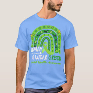 Camiseta En mayo usamos verde Conciencia sobre Salud Mental
